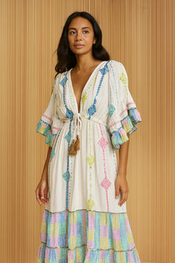 Boho Chic Embroidered Maxi Dress